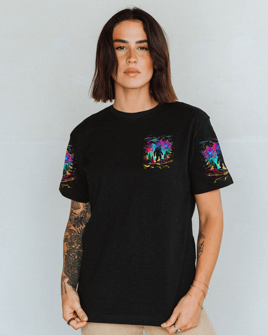 AND INTO THE FOREST I GO BIGFOOT COLORFUL ALL OVER PRINT  - TLNT2203251