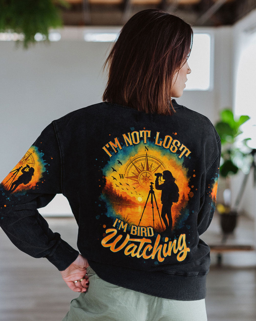 I'M NOT LOST I'M BIRD WATCHING ALL OVER PRINT - TLNT2305251