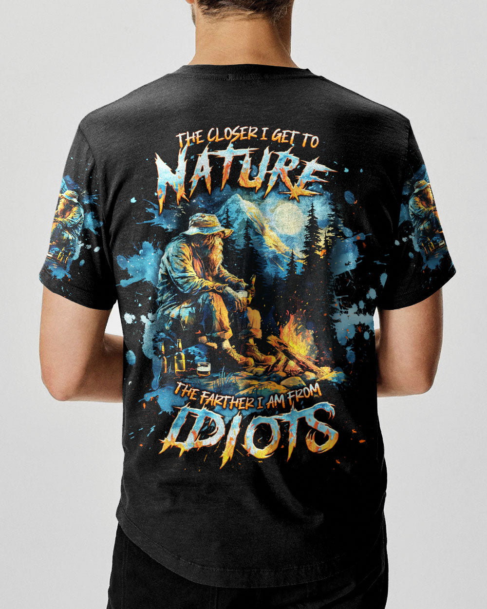 THE CLOSER I GET TO NATURE BIGFOOT ALL OVER PRINT - TLNT2509241