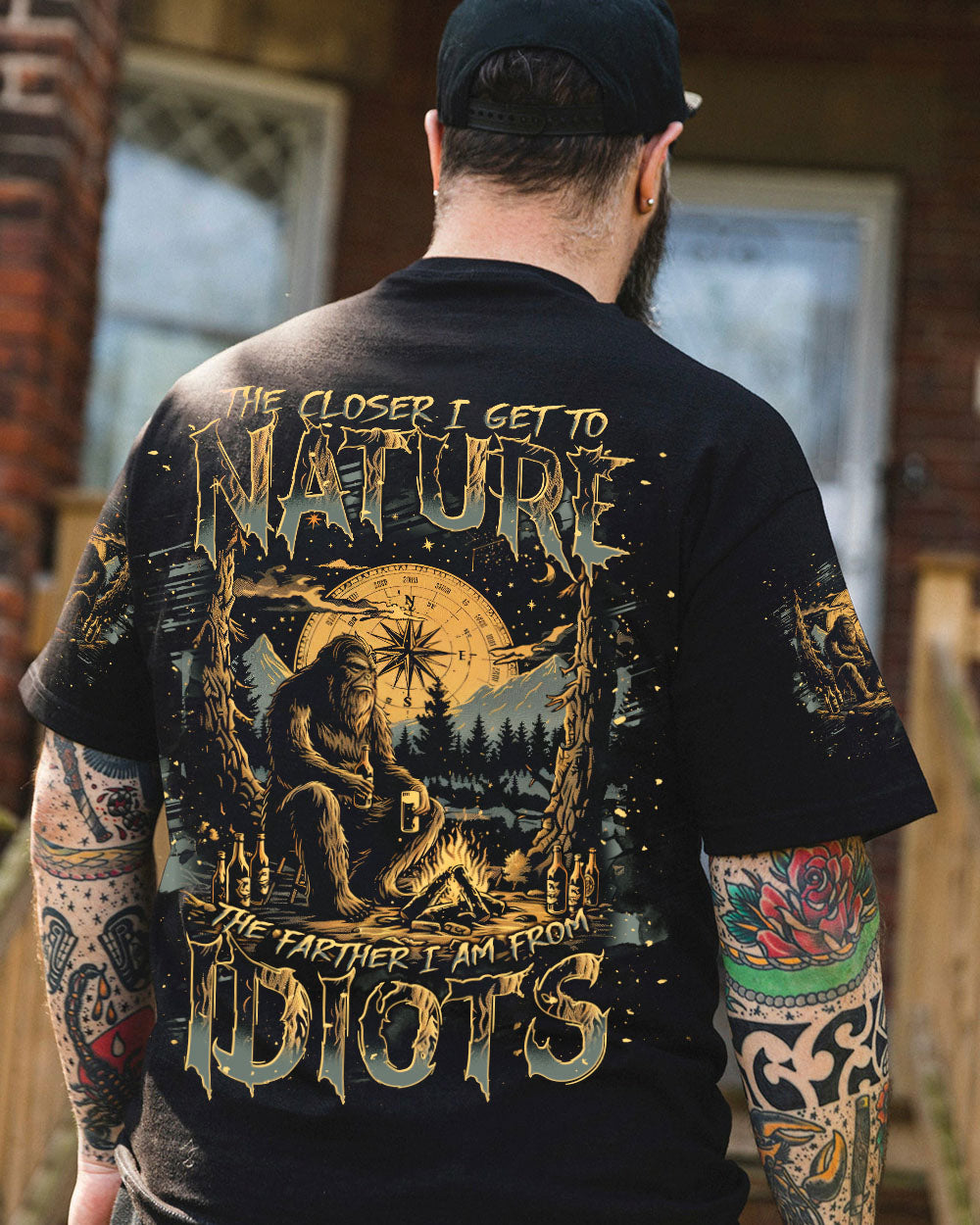  THE CLOSER I GET TO NATURE BIGFOOT ALL OVER PRINT - TLNT2511242