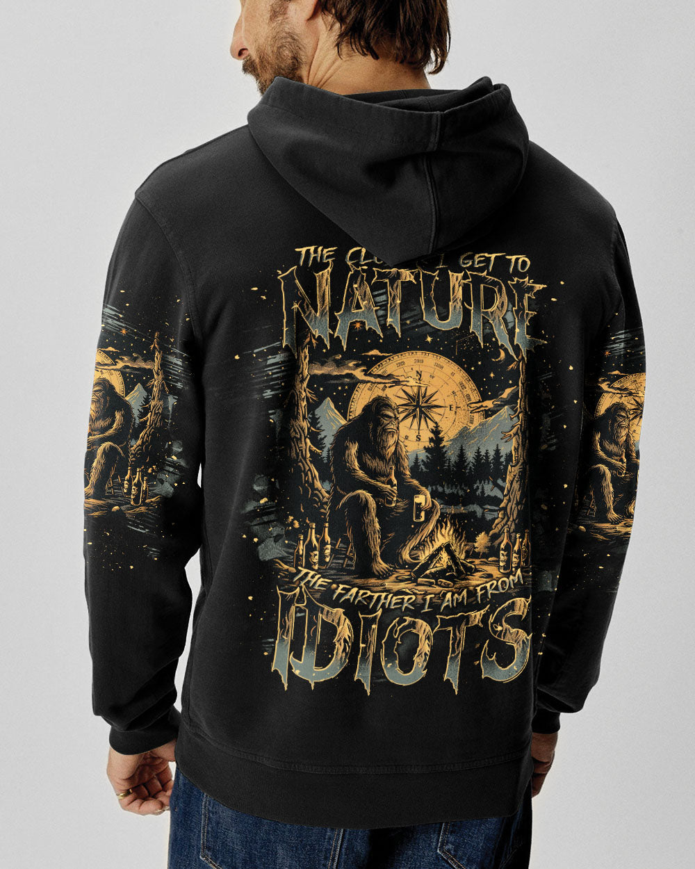  THE CLOSER I GET TO NATURE BIGFOOT ALL OVER PRINT - TLNT2511242