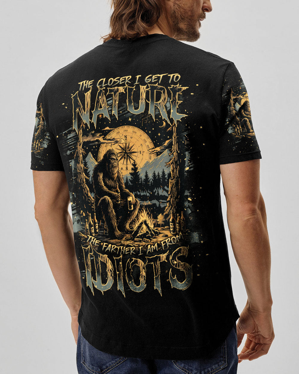  THE CLOSER I GET TO NATURE BIGFOOT ALL OVER PRINT - TLNT2511242