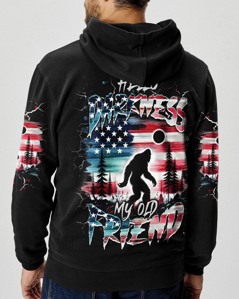 HELLO DARKNESS MY OLD FRIEND BIGFOOT ALL OVER PRINT - TLNT2710252