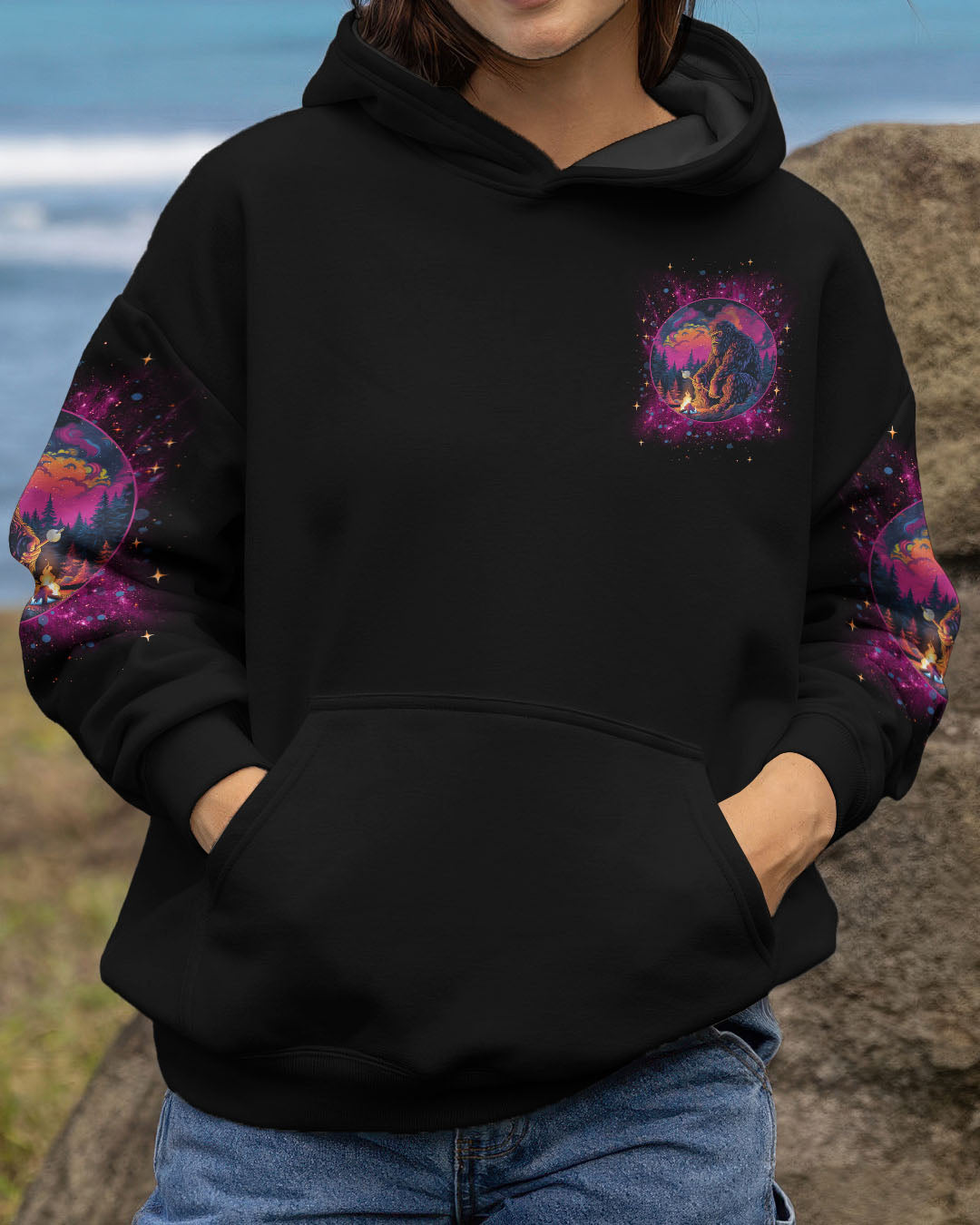 HELLO DARKNESS MY OLD FRIEND BIGFOOT ALL OVER PRINT - TLNT2711251
