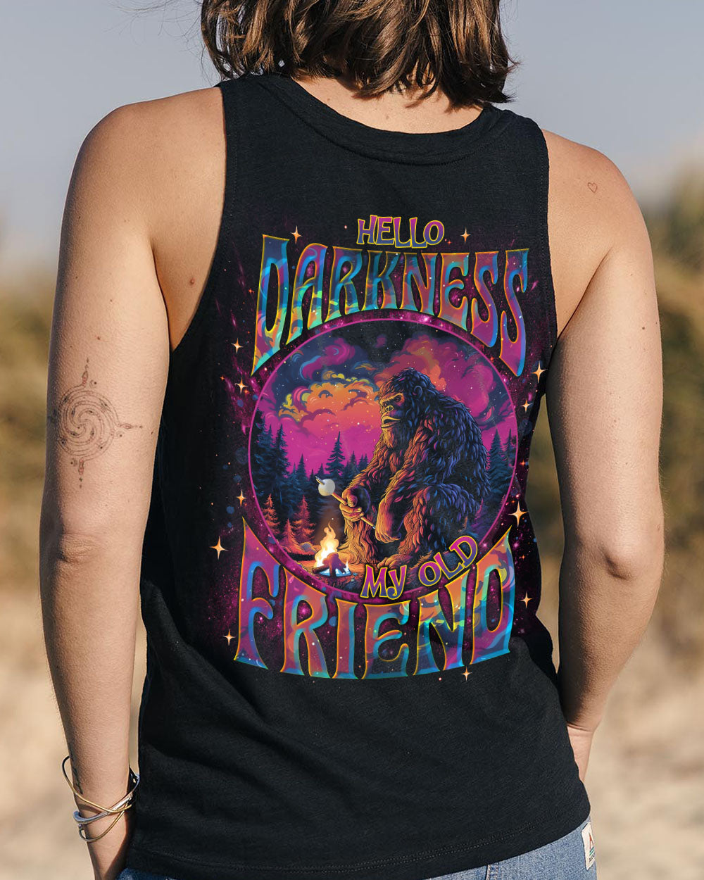 HELLO DARKNESS MY OLD FRIEND BIGFOOT ALL OVER PRINT - TLNT2711251