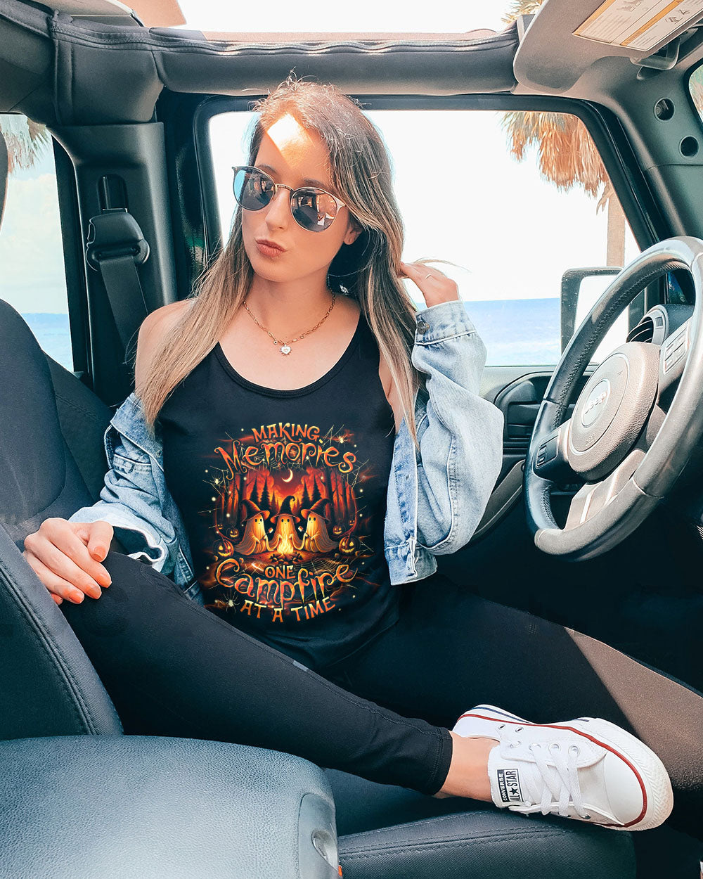 MAKING MEMORIES ONE CAMPFIRE AT A TIME BOOS HALLOWEEN ALL OVER PRINT - TLNT3008243
