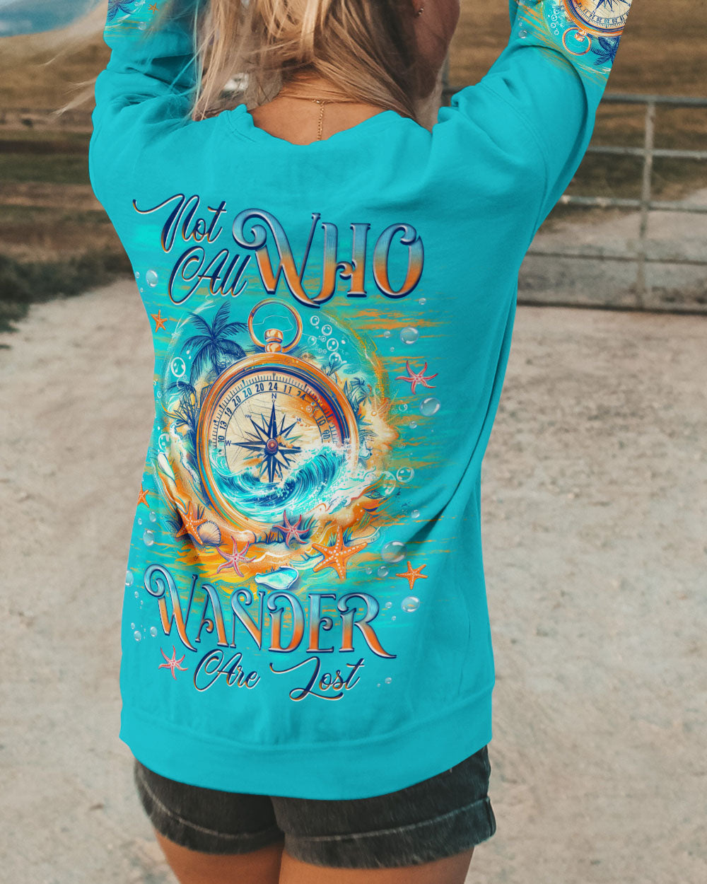 NOT ALL WHO WANDER ARE LOST COMPASS ALL OVER PRINT - TLNZ0104254