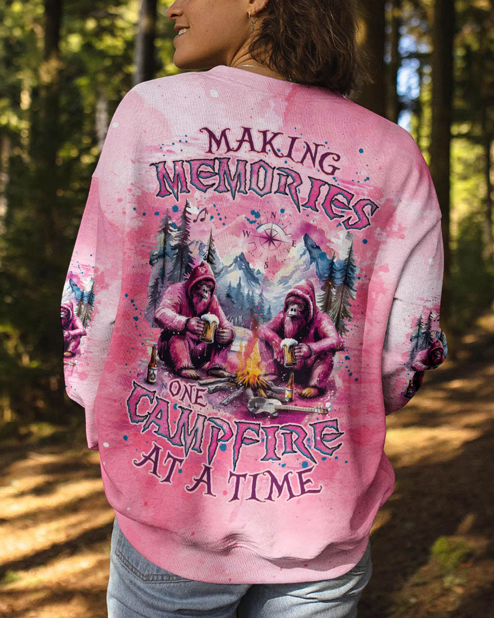 MAKING MEMORIES ONE CAMPFIRE AT A TIME BIGFOOT  ALL OVER PRINT - TLNZ0111244
