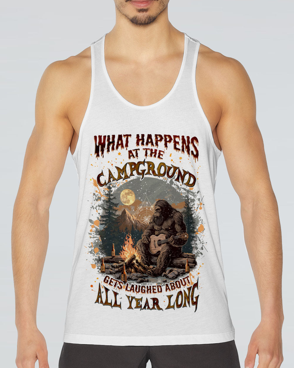 WHAT HAPPENS AT THE CAMPGROUND BIGFOOT ALL OVER PRINT  - TLNZ0312244