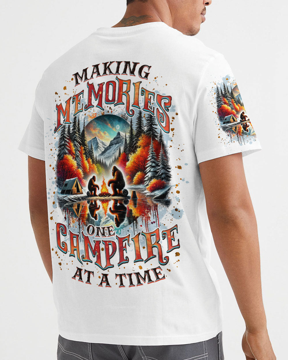 MAKING MEMORIES ONE CAMPFIRE AT A TIME BIGFOOT ALL OVER PRINT  - TLNZ0402254
