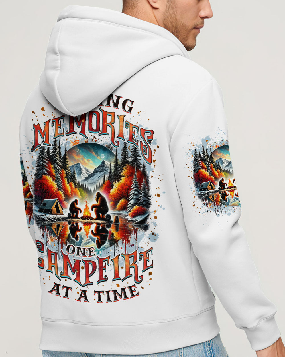 MAKING MEMORIES ONE CAMPFIRE AT A TIME BIGFOOT ALL OVER PRINT  - TLNZ0402254