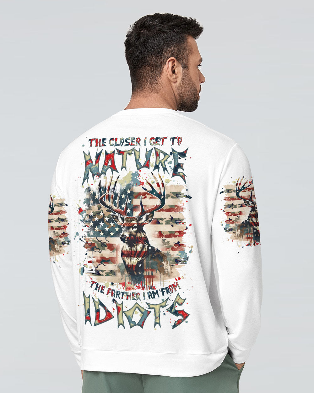 THE CLOSER I GET TO NATURE DEER HUNTING ALL OVER PRINT - TLNZ0409242