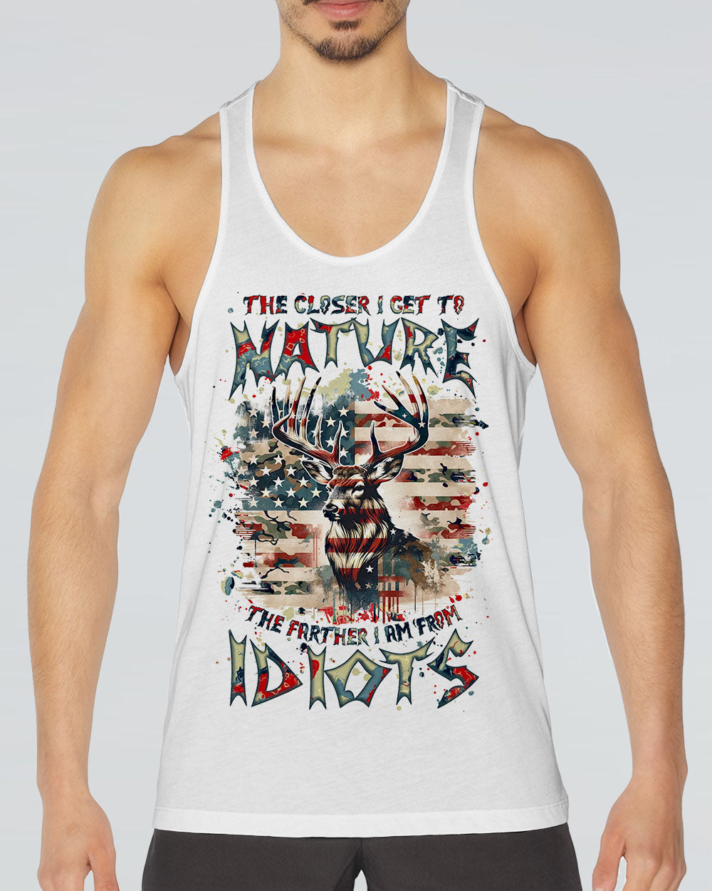 THE CLOSER I GET TO NATURE DEER HUNTING ALL OVER PRINT - TLNZ0409242