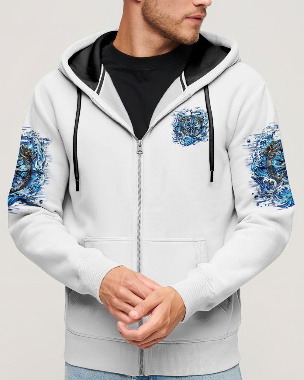 SALTWATER HEALS EVERYTHING COMPASS WAVES OCEAN ALL OVER PRINT - TLNZ0503254