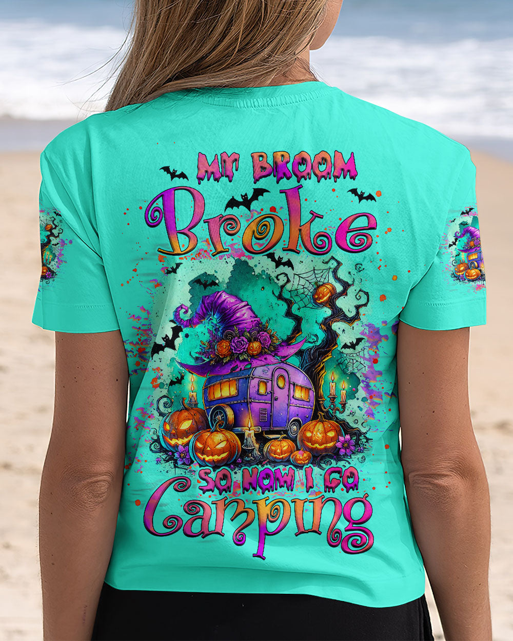 MY BROOM BROKE SO NOW HALLOWEEN CAMPING ALL OVER PRINT - TLNZ0608241