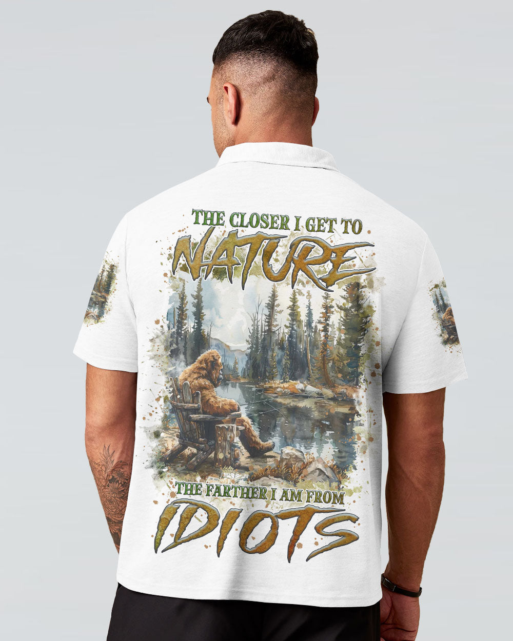 THE CLOSER I GET TO NATURE BIGFOOT FISHING ALL OVER PRINT - TLNZ0609241