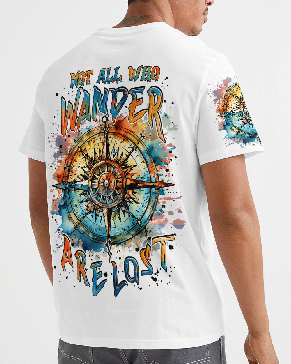 NOT ALL WHO WANDER ARE LOST COMPASS ALL OVER PRINT - TLNZ0703252