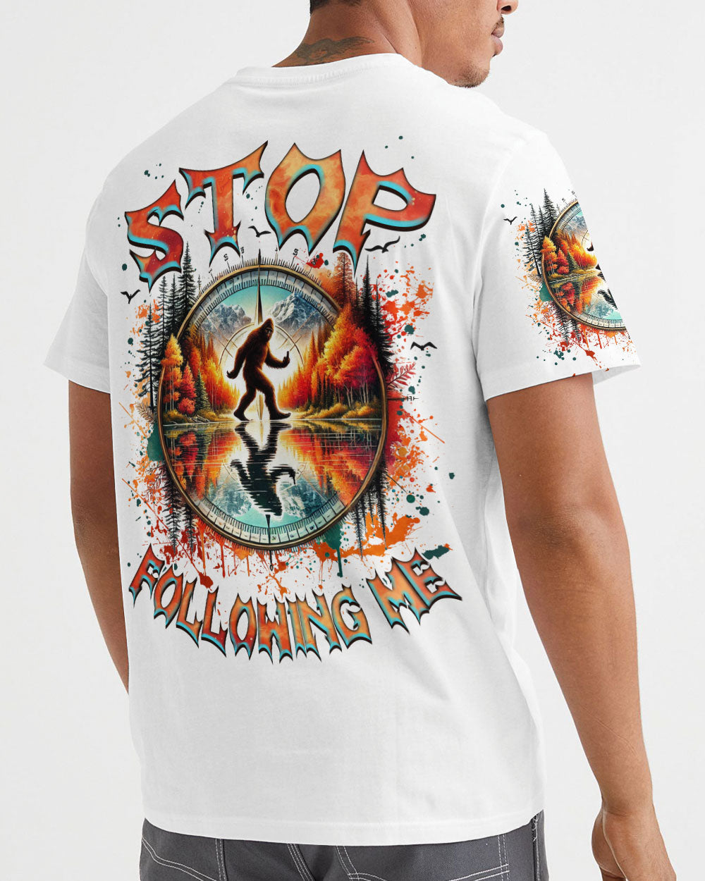 STOP FOLLOWING ME BIGFOOT ALL OVER PRINT - TLNZ0802254