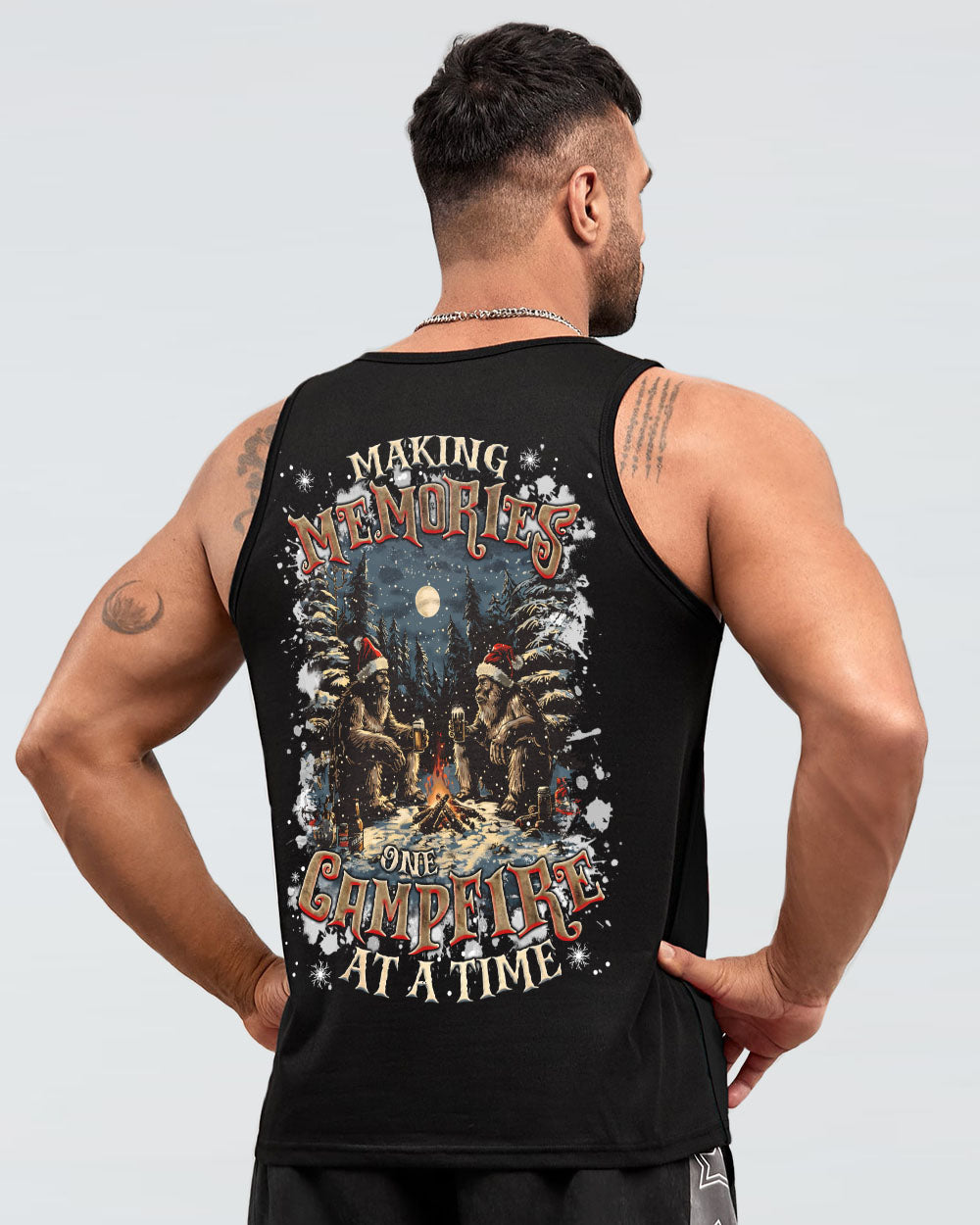 MAKING MEMORIES ONE CAMPFIRE AT A TIME BIGFOOT CHRISTMAS ALL OVER PRINT - TLNZ0910244