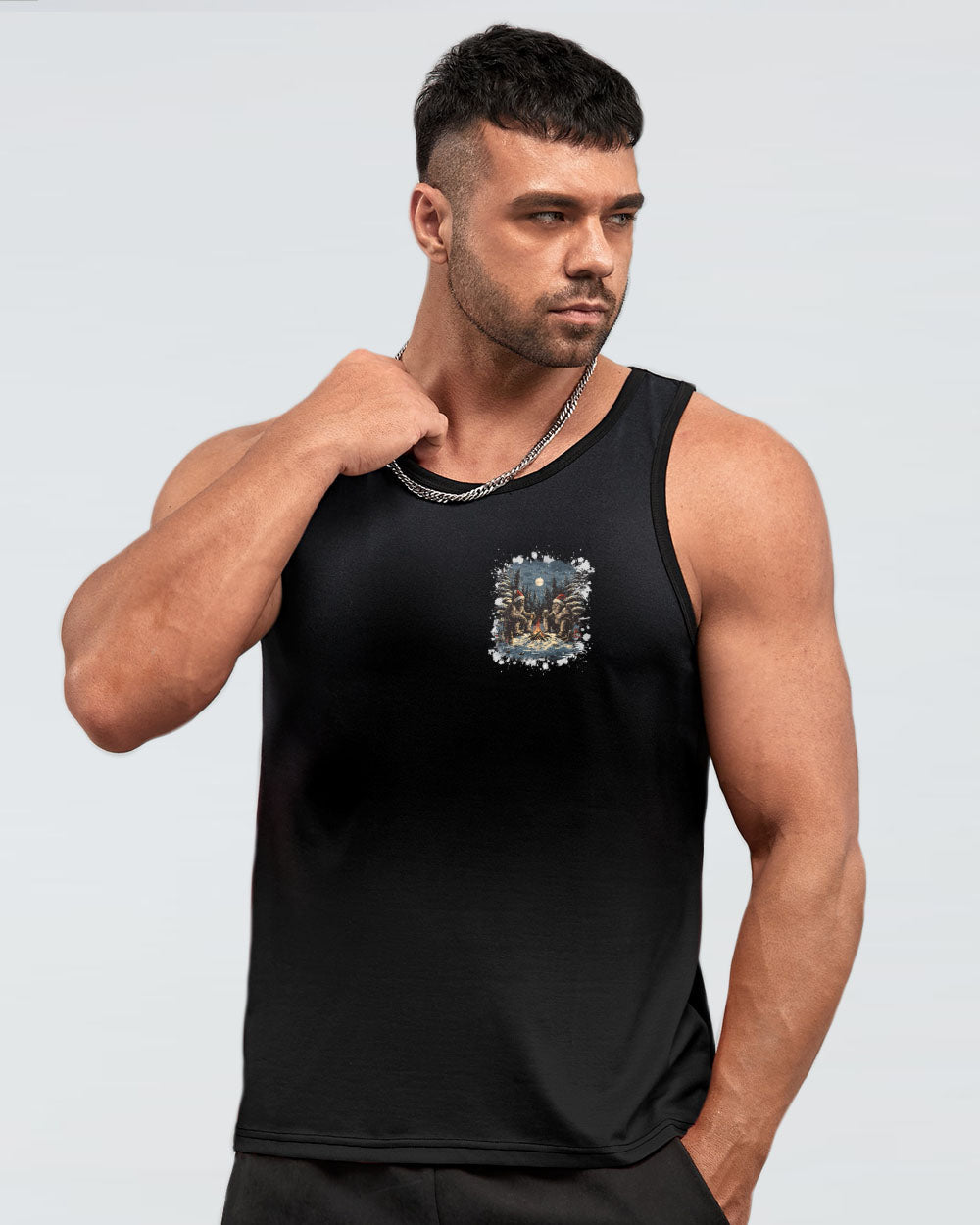 MAKING MEMORIES ONE CAMPFIRE AT A TIME BIGFOOT CHRISTMAS ALL OVER PRINT - TLNZ0910244