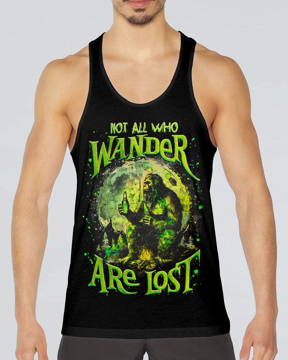 NOT ALL WHO WANDER ARE LOST BIGFOOT COMPASS ALL OVER PRINT -  TLNZ1002253