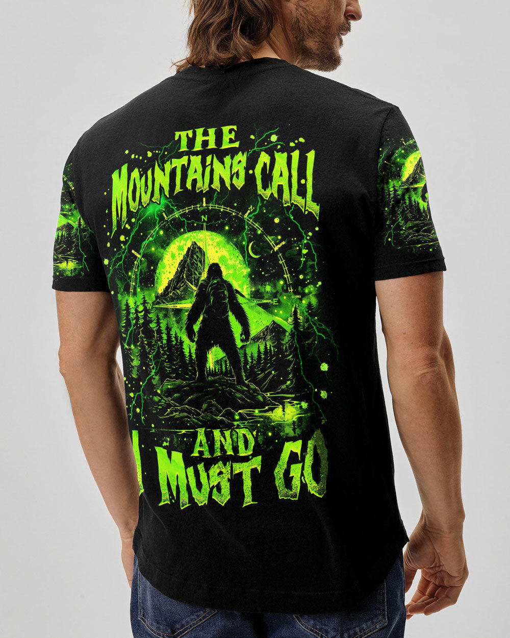 THE MOUNTAINS CALL AND I MUST GO BIGFOOT ALL OVER PRINT  - TLNZ1003253