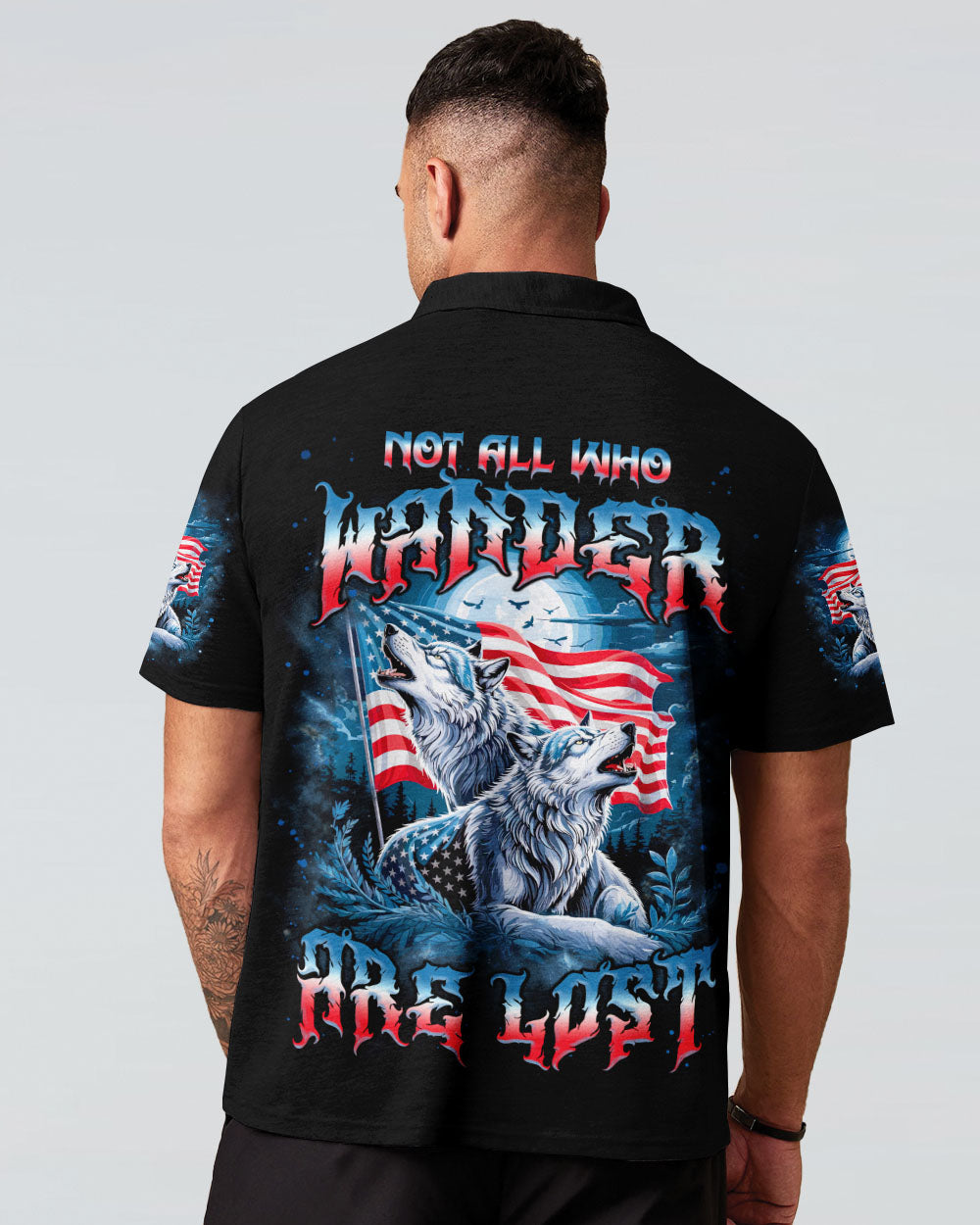 NOT ALL WHO WANDER ARE LOST WOLF ALL OVER PRINT  - TLNZ1007252