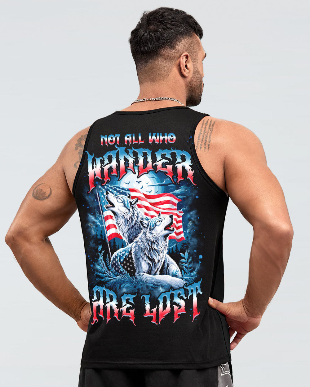 NOT ALL WHO WANDER ARE LOST WOLF ALL OVER PRINT  - TLNZ1007252