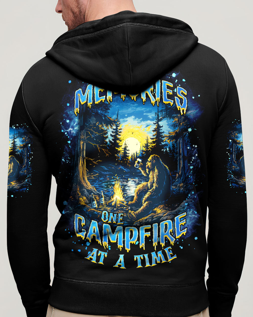 MAKING MEMORIES ONE CAMPFIRE AT A TIME BIGFOOT ALL OVER PRINT - TLNZ1103253