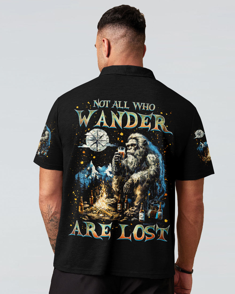NOT ALL WHO WANDER ARE LOST BIGFOOT COMPASS ALL OVER PRINT - TLNZ1112243