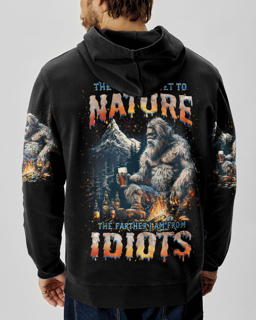THE CLOSER I GET TO NATURE BIGFOOT ALL OVER PRINT - TLNZ1205253