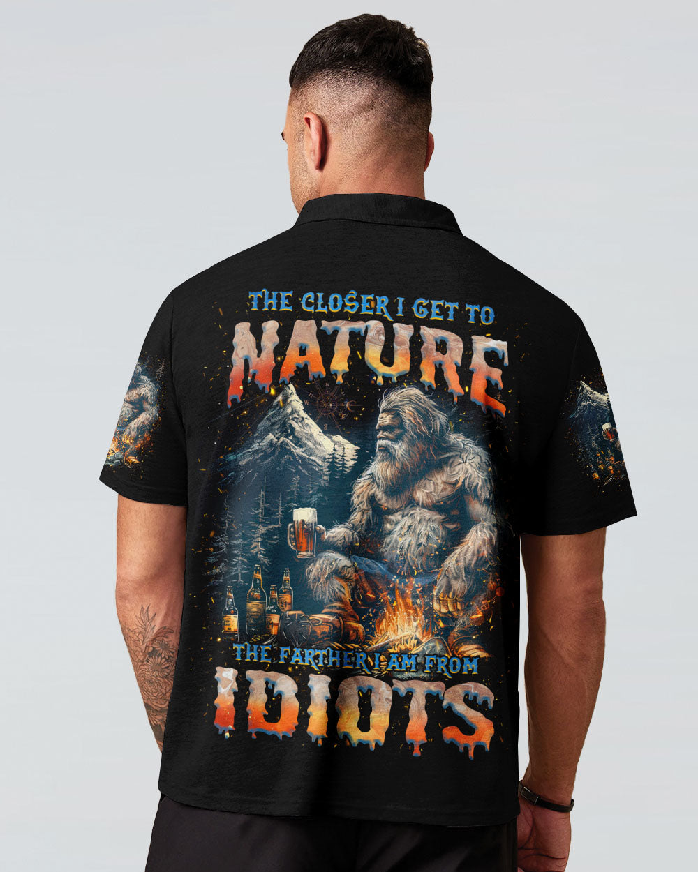 THE CLOSER I GET TO NATURE BIGFOOT ALL OVER PRINT - TLNZ1205253