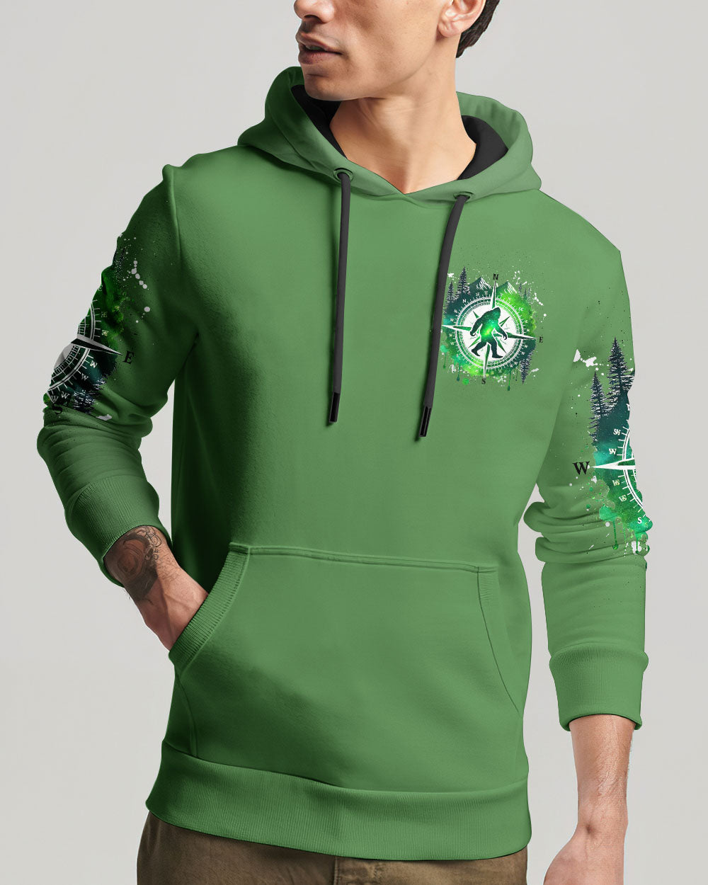 NOT ALL WHO WANDER ARE LOST BIGFOOT COMPASS  ALL OVER PRINT - TLNZ1211244