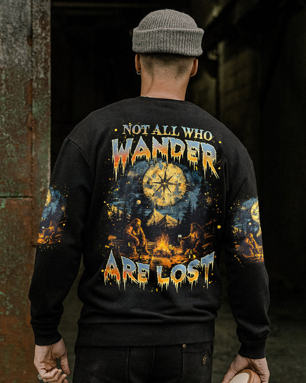 NOT ALL WHO WANDER ARE LOST BIGFOOT ALL OVER PRINT - TLNZ1401254