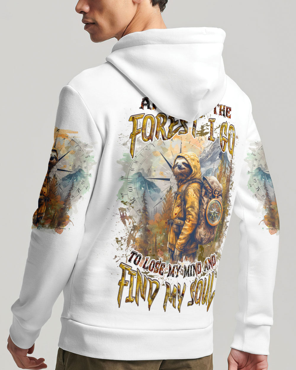 AND INTO THE FOREST I GO SLOTH ALL OVER PRINT  - TLNZ1803253