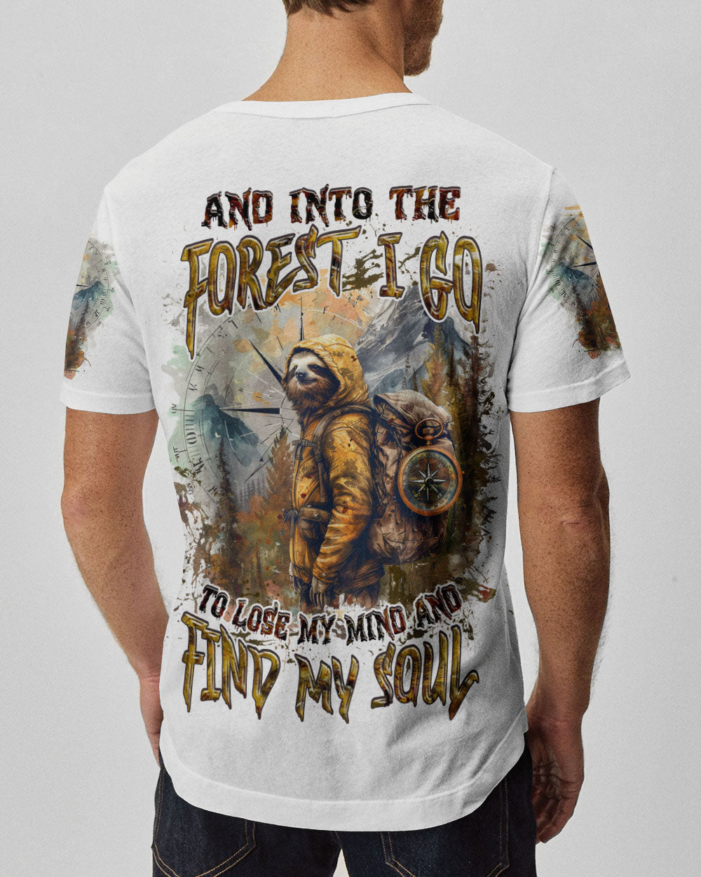 AND INTO THE FOREST I GO SLOTH ALL OVER PRINT  - TLNZ1803253