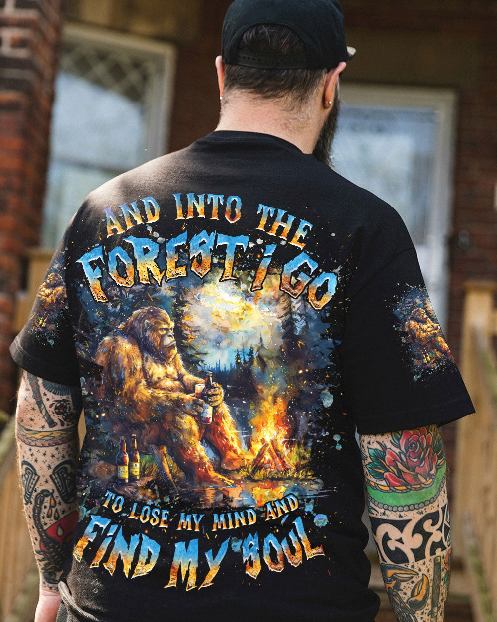 AND INTO THE FOREST I GO BIGFOOT ALL OVER PRINT  - TLNZ1903252