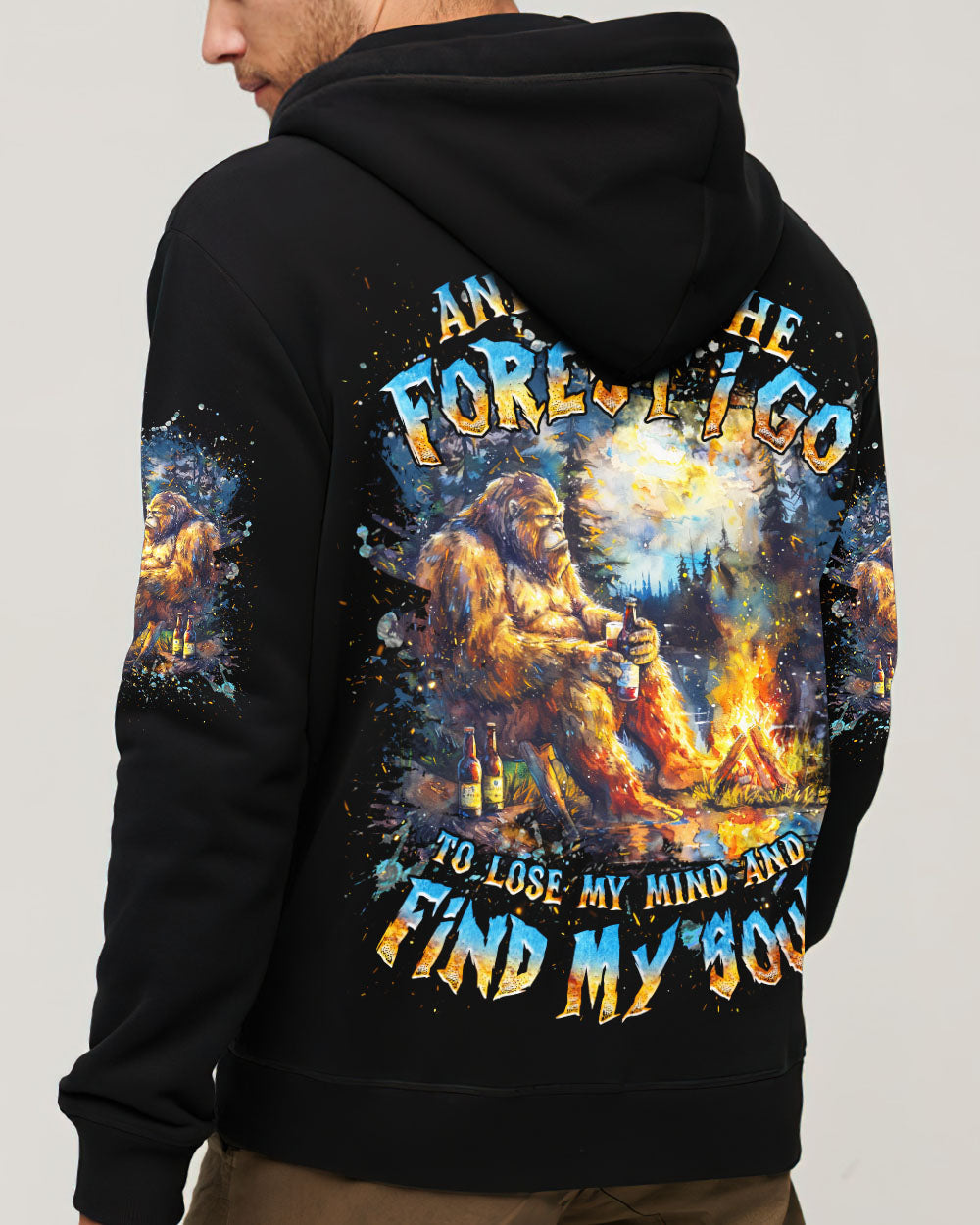 AND INTO THE FOREST I GO BIGFOOT ALL OVER PRINT  - TLNZ1903252