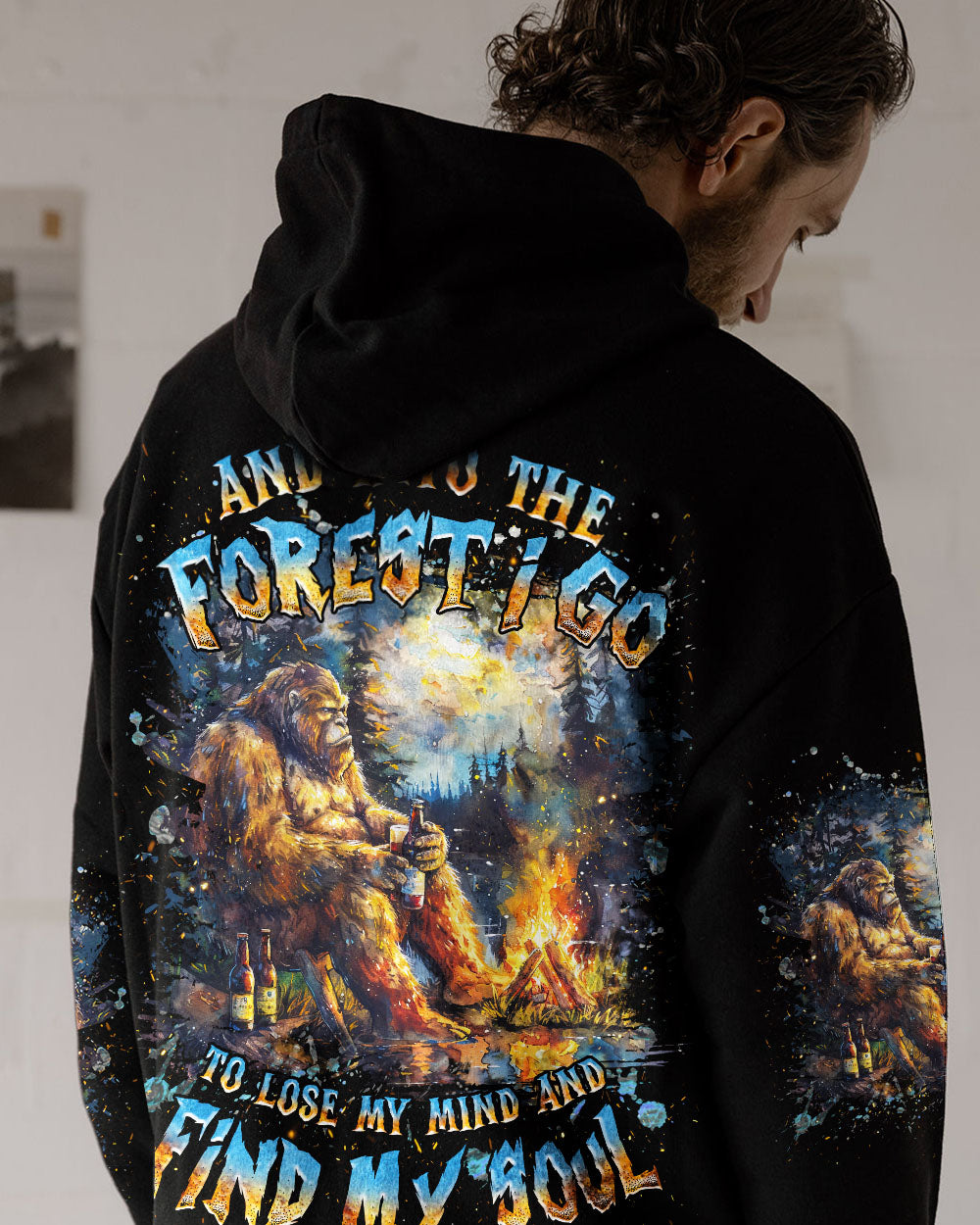 AND INTO THE FOREST I GO BIGFOOT ALL OVER PRINT  - TLNZ1903252