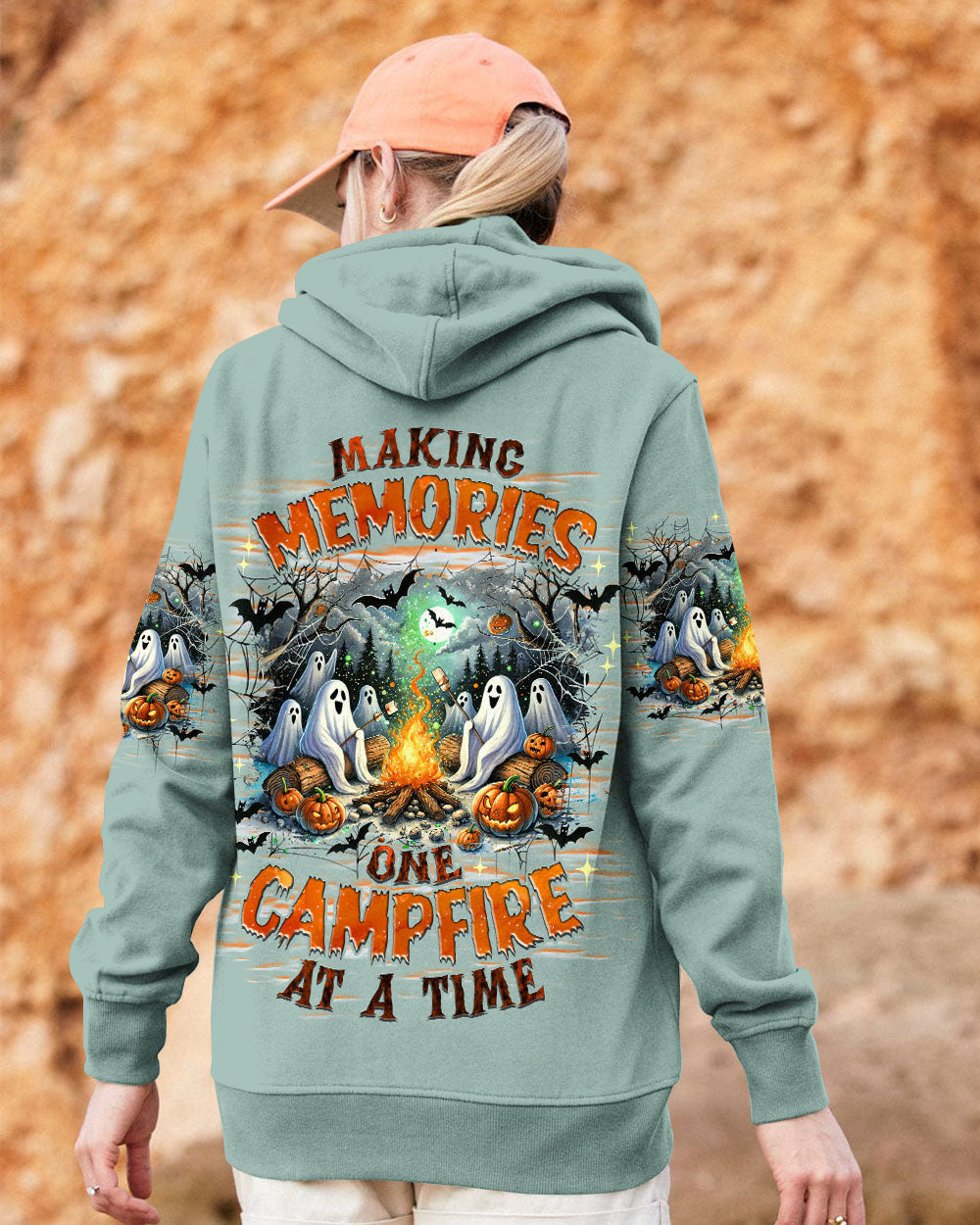 MAKING MEMORIES ONE CAMPFIRE AT A TIME BOOS HALLOWEEN ALL OVER PRINT - TLNZ2108242