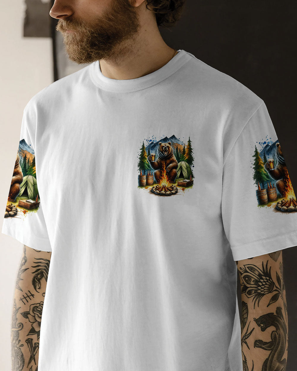 THE CLOSER I GET TO NATURE BEAR ALL OVER PRINT - TLNZ2108243
