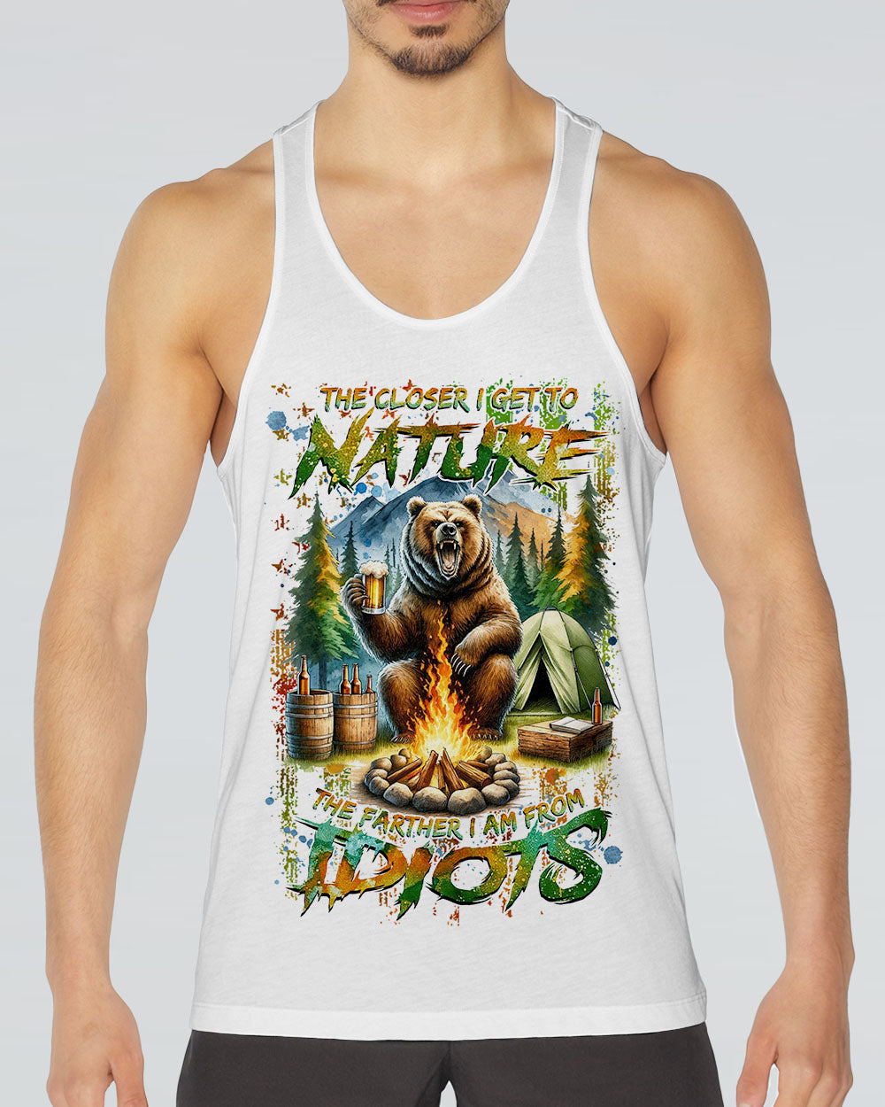 THE CLOSER I GET TO NATURE BEAR ALL OVER PRINT - TLNZ2108243
