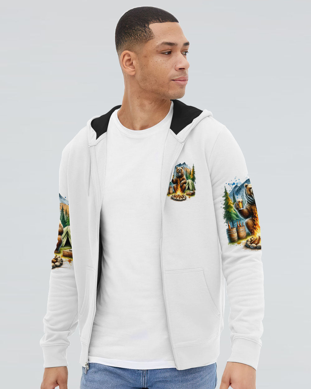 THE CLOSER I GET TO NATURE BEAR ALL OVER PRINT - TLNZ2108243