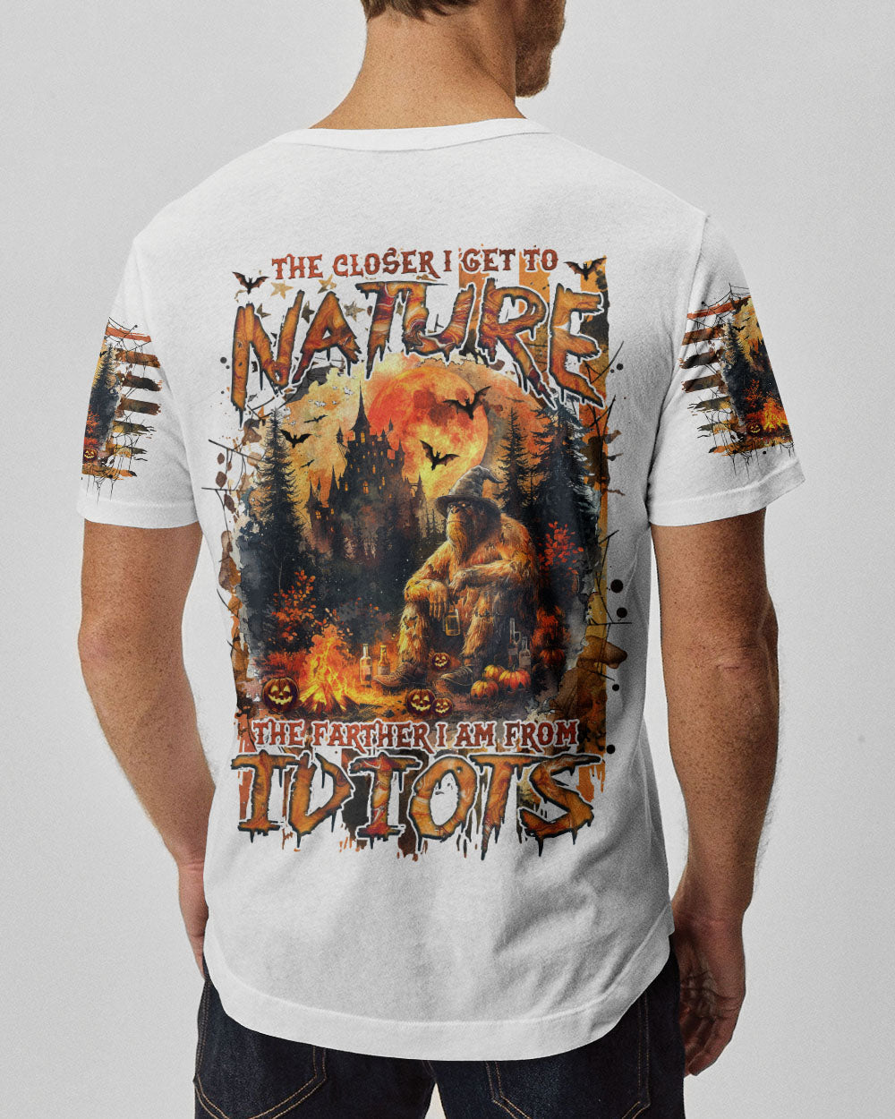 THE CLOSER I GET TO NATURE BIGFOOT HALLOWEEN ALL OVER PRINT - TLNZ2208244