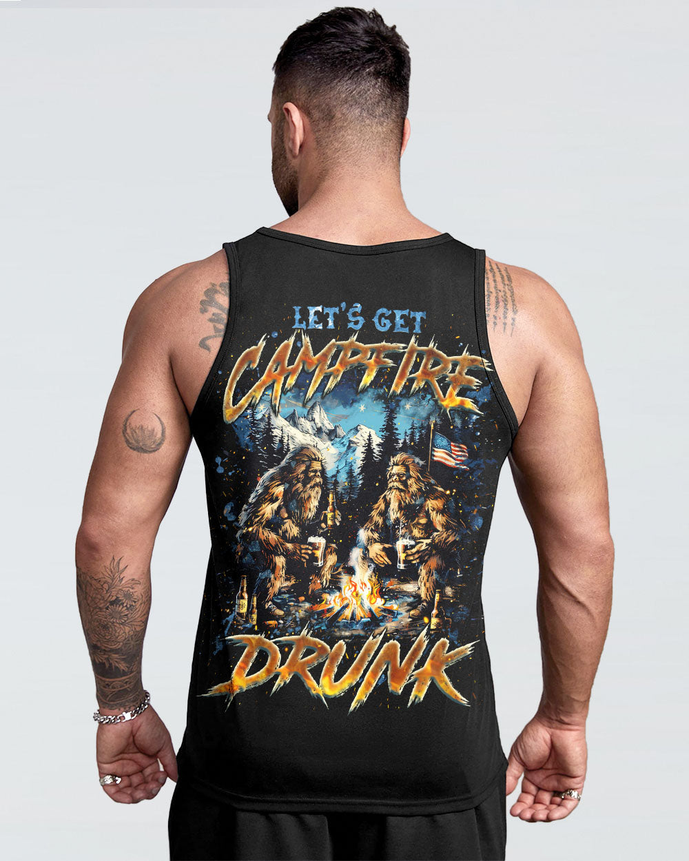 LET'S GET CAMPFIRE DRUNK BIGFOOT ALL OVER PRINT - TLNZ2305253