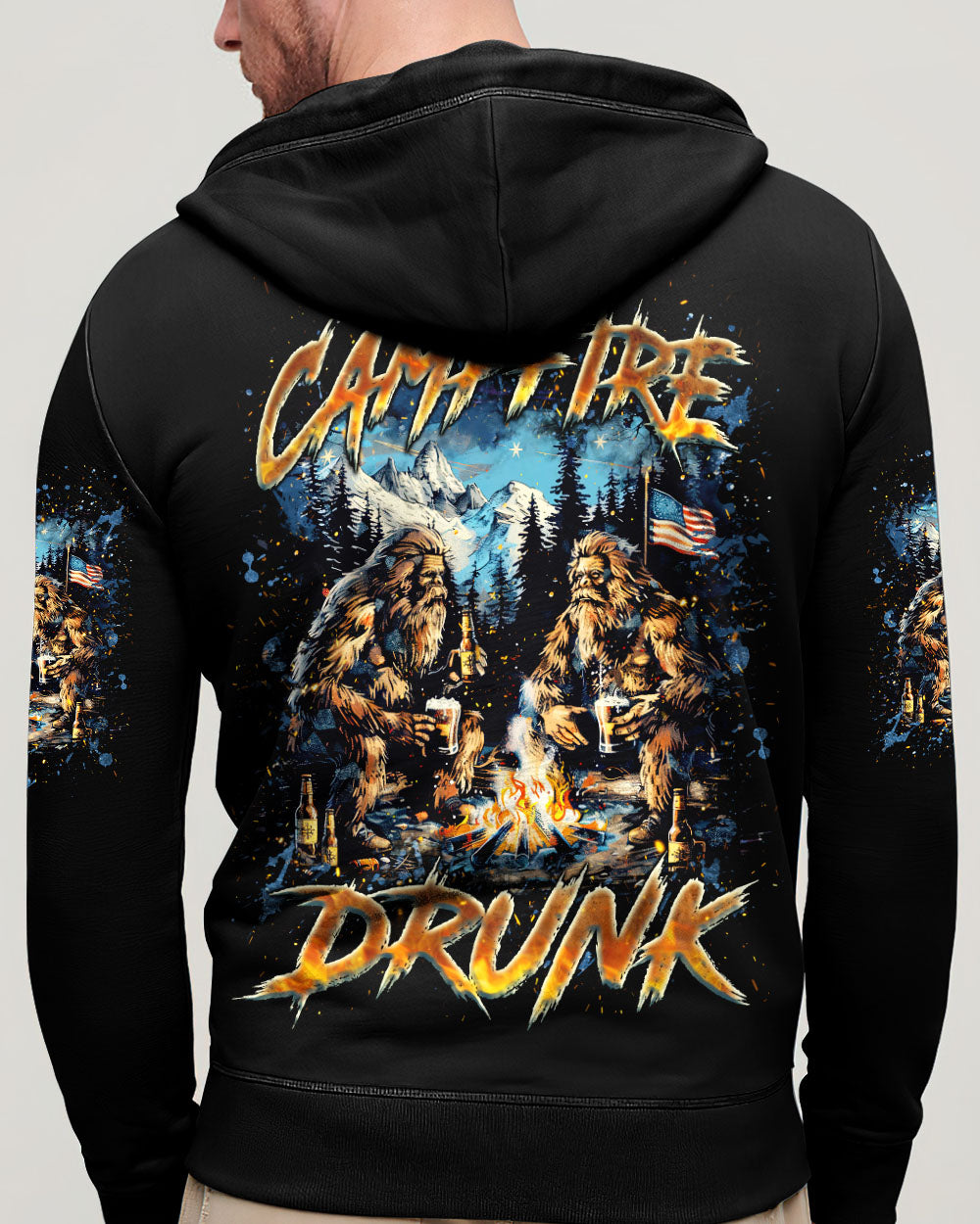 LET'S GET CAMPFIRE DRUNK BIGFOOT ALL OVER PRINT - TLNZ2305253