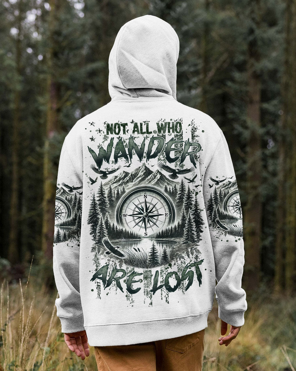 NOT ALL WHO WANDER ARE LOST COMPASS ALL OVER PRINT - TLNZ2309244