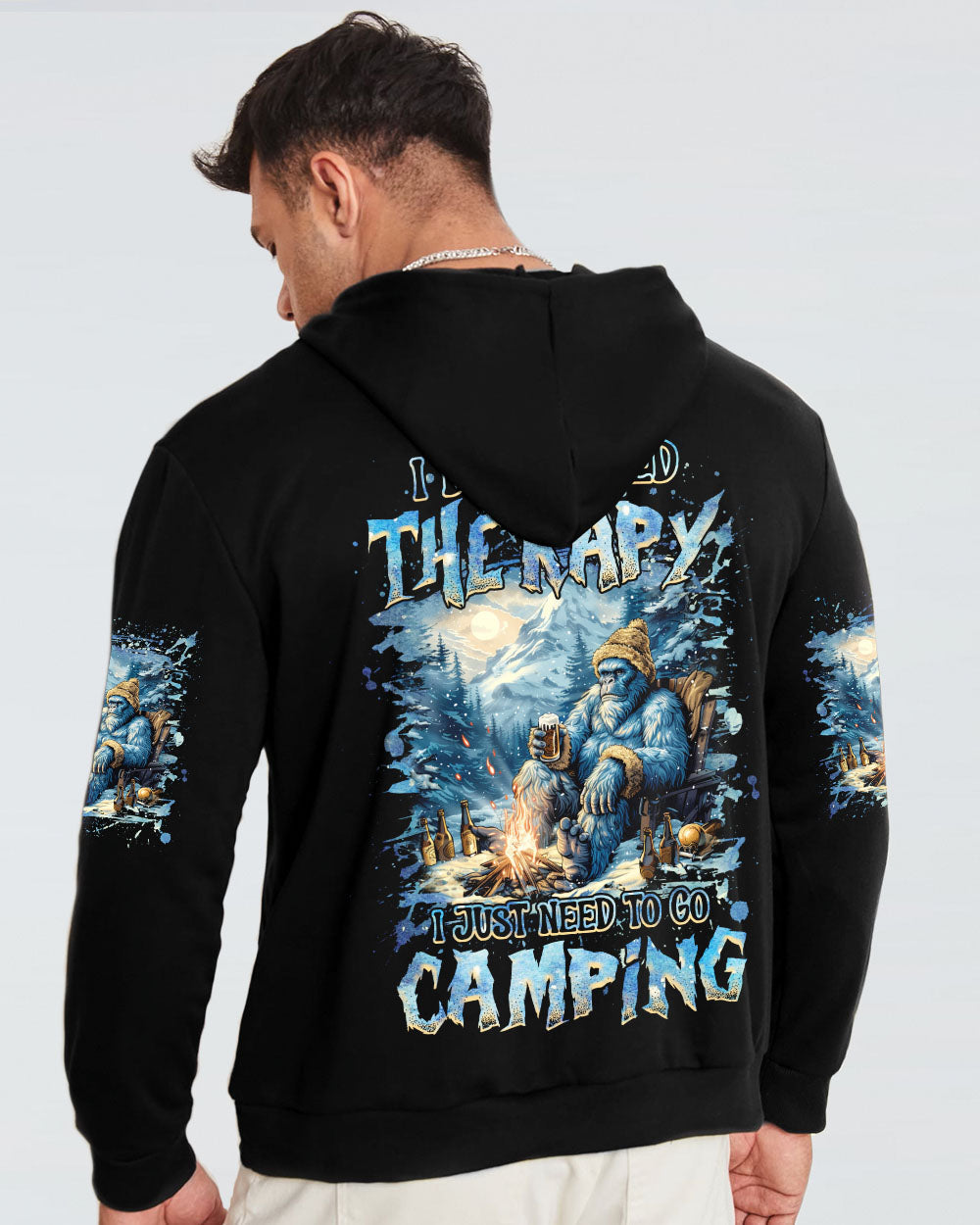 I DON'T NEED THERAPY I JUST NEED TO GO CAMPING BIGFOOT ALL OVER PRINT - TLNZ2410242