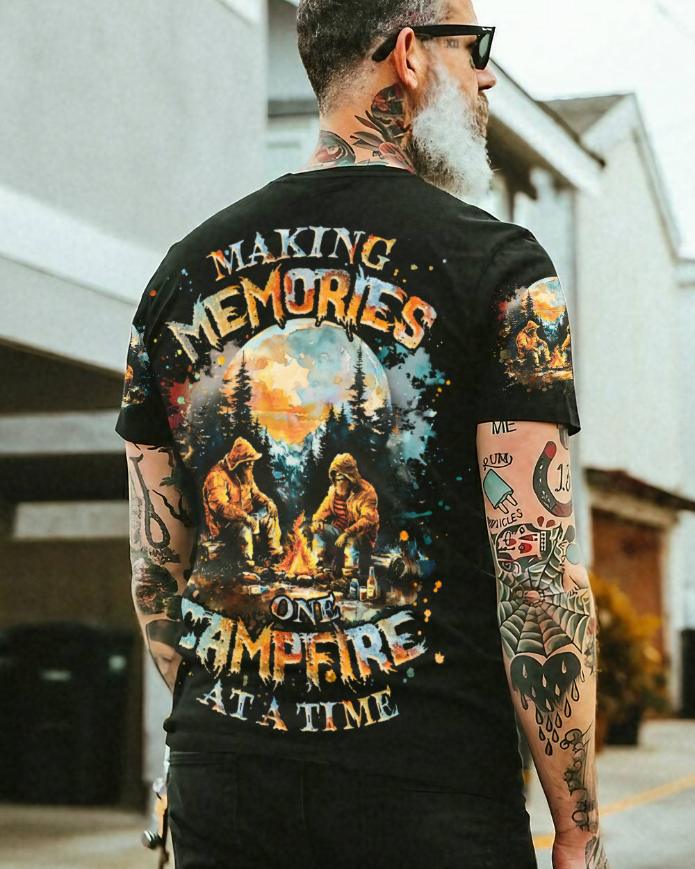 MAKING MEMORIES ONE CAMPFIRE AT A TIME BIGFOOT ALL OVER PRINT - TLNZ2509243
