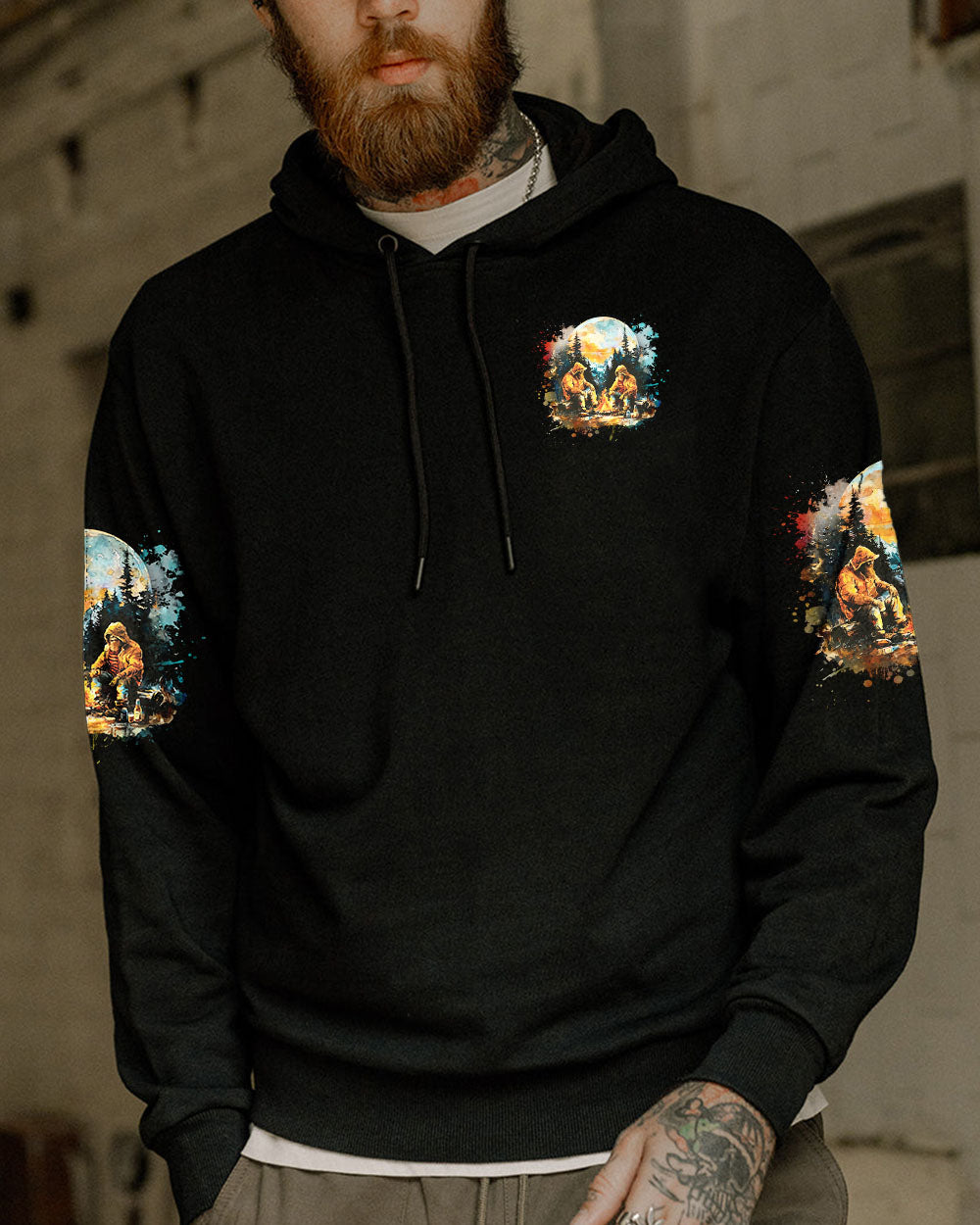  MAKING MEMORIES ONE CAMPFIRE AT A TIME BIGFOOT ALL OVER PRINT - TLNZ2509243